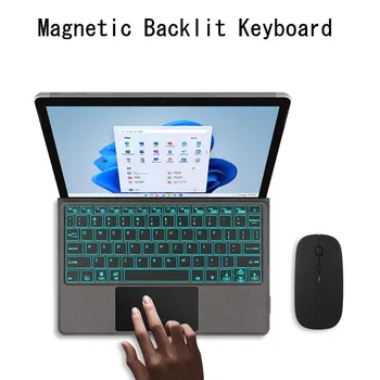 Беспроводная планшетная клавиатура для Microsoft Surface Go 3 2 1 Go3 Teclado с подсветкой, трекпад, ноутбук Smart Keyboard Испанский Французский