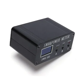 1,8 МГц-50 МГц 0,5 Вт-120 Вт КВ Коротковолновый Измеритель Стоячей Волны и Измеритель мощности + Аккумулятор + OLED FM AM SSB с кнопкой