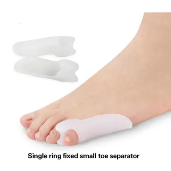 1 Пара гелевых Разделителей для маленьких пальцев ног, Корректор вальгусной деформации, Ортопедические изделия, защита большого пальца стопы, стельки для лечения боли в пальцах ног.