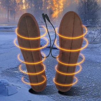 1 пара стелек, стельки для обуви с электрическим подогревом, теплые носки, обогреватель для ног, зимняя грелка для ног Mh56, аксессуары для кемпинга и пешего туризма
