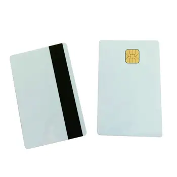 10 шт. Белая пустая пластиковая карта Smart IC с чипом Contact Sle4428 из ПВХ с магнитной полосой Hi-Co 2750 OE.