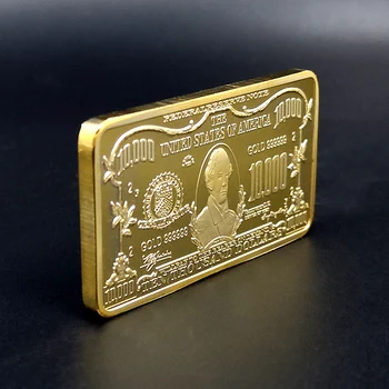 10000 долларов США в слитках 24-каратного золота, американская металлическая монета, Золотые слитки, Коллекционные Подарки