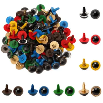 100шт Пластиковые защитные глазки 10 мм для игрушки Рэгдолл пластиковые глазки для куклы-марионетки, глаза животных, аксессуары для поделок, принадлежности для индивидуальной настройки