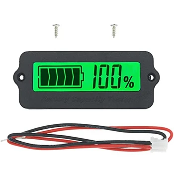 12V LY6W Индикатор Емкости Свинцово-Кислотной батареи С ЖК-Цифровым Дисплеем Измеритель Мощности Литиевой Батареи Вольтметр (Зеленый)