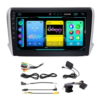 1G + 16G 2Din автомобильный DVD-радиоприемник Android 10 Автомобильный мультимедийный видеоплеер для Peugeot 2008 208 2012-2018