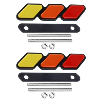 2 трехцветных значка на решетке радиатора для Toyota Tacoma 4Runner Highlander RAV4
