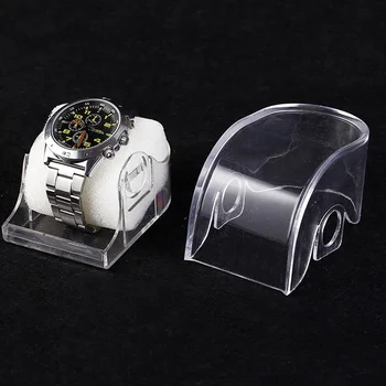2 Шт Мужское Черное ожерелье Коробка для часов Подставка для контейнера 9X6 см Для хранения Прозрачной оболочки Пластиковый Держатель Man