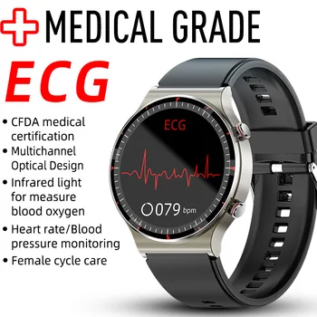 2023 Новые смарт-часы ECG для мужчин, монитор здоровья, частота сердечных сокращений, кровяное давление, водонепроницаемые спортивные смарт-часы IP67 для Xiaomi