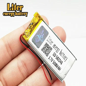 3,7 В 502248 полимерно-литиевая батарея Емкостью 500 мАч, перезаряжаемые литий-ионные аккумуляторы, элемент с печатной платой для MP3 MP4, GPS, КПК, Bluetooth-гарнитура