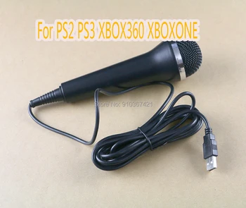 3 шт./ЛОТ Проводной Микрофон Профессиональный USB-микрофон Черный Стерео Универсальный для PS4/PS3/Xbox One/Xbox 360/Wii/PC Компьютер