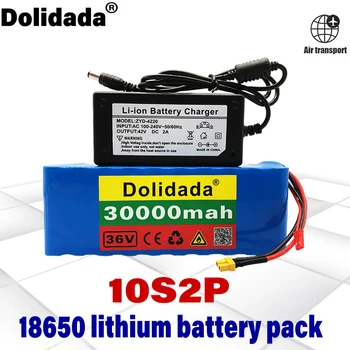 36V 10s2p Oplaadbare Batterij 30000mAh 18650 Литиевый Аккумуляторный блок Для Электрических Скутеров Xt30 + Jst