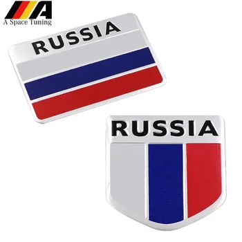 3D Алюминиевый Сплав Национальный Флаг России Автомобильные Наклейки Эмблема Значок Аксессуары Для Toyota Honda Suzuki Volkswagen BMW Audi Kia