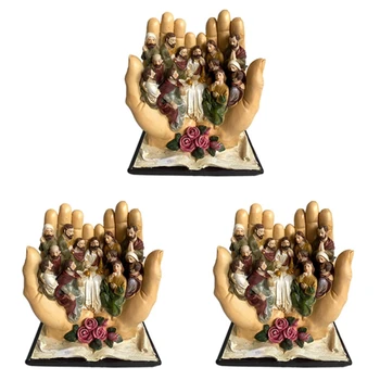 3X Сцена Тайной Вечери Иисус И 12 Учеников Религиозная Статуя Христианская Католическая Статуэтка Декор Декоративный Подарок-A