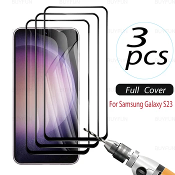 3шт HD Черный Край Закаленное Стекло Для Samsung Galaxy S23 6,1-дюймовый Защитный Экран Протектор Для Samsung S23 Plus Samsun S23 S23 +