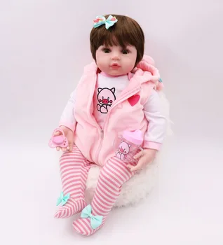 47-сантиметровая реалистичная кукла reborn toddler bebe reborn baby girl с мягким силиконовым виниловым набивным телом, Рождественская кукла-сюрприз, подарочная кукла