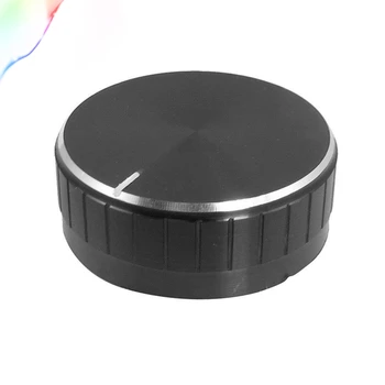 48 мм x 18 мм Искусственная Внутренняя Отделка Из Черного алюминия Круглая ручка Регулировки громкости