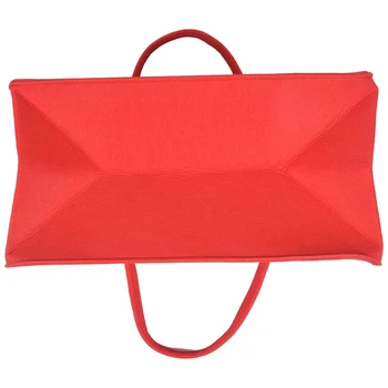 4X Фетровая сумочка, фетровая сумка для хранения, повседневная сумка для покупок большой емкости - красный