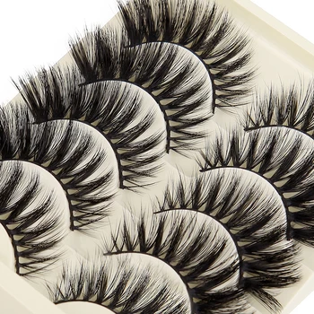 5 пар натуральных накладных ресниц из 3D норки эффектный макияж накладных ресниц наращивание накладных ресниц