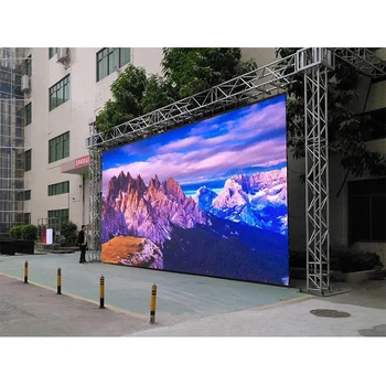 576 * 576 мм Открытый rgb светодиодный экран дисплея p6 открытый литой алюминиевый шкаф для аренды рекламной видеостены со светодиодным экраном
