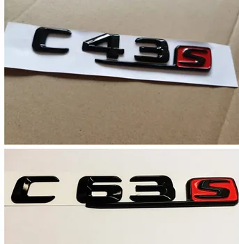 5X ABS C63s C43s Пластиковый Багажник Автомобиля Задние Буквы Значок Эмблема Эмблемы Наклейка Наклейка для Mercedes Benz C Class C63 S C43 S