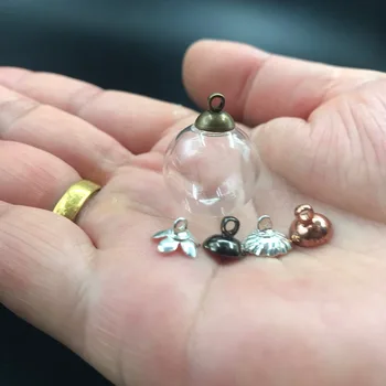 5шт 18 мм Прозрачный стеклянный глобус круглый шар с крышкой Стеклянная бутылка пустой флакон кулон diy находки поставка шарм аксессуары подарок