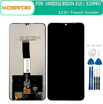 6,53-дюймовый ЖК-дисплей UMIDIGI BISON X10 + Сенсорный Экран Digitizer 100% Оригинальная Протестированная Стеклянная Панель ЖК-экрана Для BISON X10 PRO + инструменты