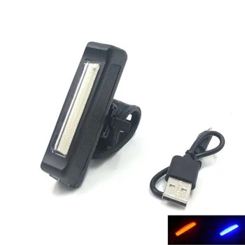 6 режимов красного и синего света, USB-зарядка, светодиодный задний фонарь велосипеда, Скутер, Сигнальная лампа безопасности электромобиля