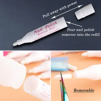 6г практические снятия лака ручка для удаления ногтей ручка для чистки пластиковых лак для ногтей 