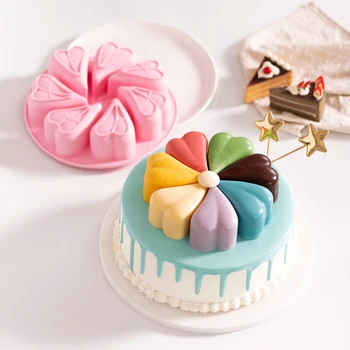 7-луночная Форма Для Торта Love Sikang Мыло, Свеча Форма Для Украшения Шоколадного Торта DIY Fondant Biscuit Креативные Аксессуары Для Выпечки