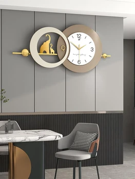 84x38 см 3D Настенные часы для гостиной Украшение интерьера Домашние Часы Часы Silent Art Декоративные Подвесные часы в скандинавском стиле