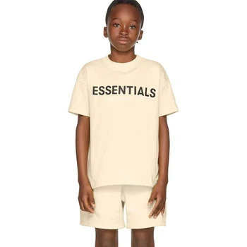 90-150 см, Детский летний повседневный хлопковый топ с коротким рукавом для мальчиков и девочек, круглый вырез, Свободный спортивный модный топ с буквенным принтом.