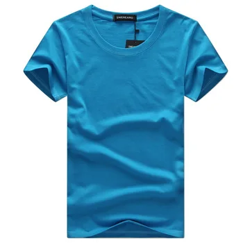 A2298 Повседневный стиль, Однотонные Мужские футболки, Хлопковые темно-синие Футболки Regular Fit, Летние Топы, Футболки, Мужская одежда