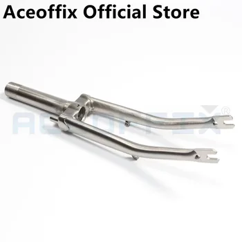 Aceoffix никелированный для складного велосипеда Brompton Передняя вилка из хромомолибденовой стали с отверстием 74 мм