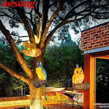 AOSONG Современный светодиодный настенный светильник в американском стиле с креативным изображением животных, золотой светильник-бра для домашнего декора, гостиной, спальни, прикроватной тумбочки, веранды