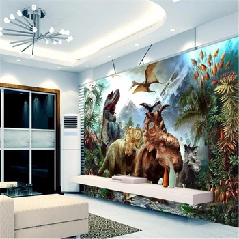 beibehang Custom wallpaepr для гостиной художественные фотографии фон спальня Анаглифные фрески с динозаврами-3d обои для стен 3d