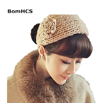 BomHCS Женская красивая 100% вязаная повязка для волос ручной работы, головной убор, шляпа