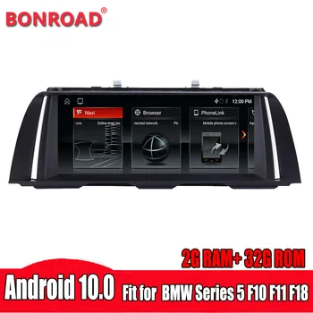 Bonroad Android 10,0 Автомобильный GPS Навигационный Мультимедийный Плеер Головное Устройство Для BMW Серии 5 F10 F11 F18 4 Ядра 10,25
