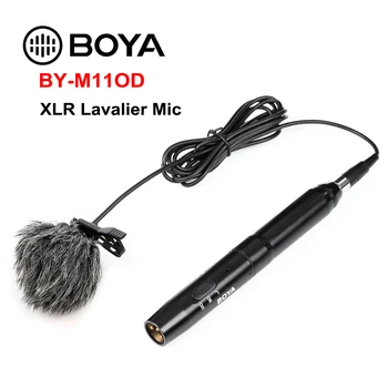 BOYA BY-M11OD Профессиональная петличная микрофонная система XLR, всенаправленный микрофон для камеры смартфона, студийной видеозаписи