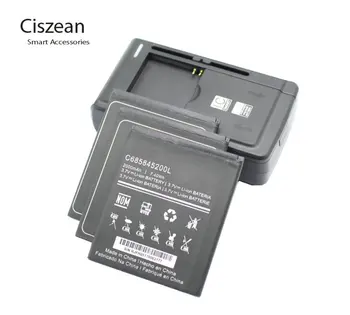 Ciszean 3x3,7 В 2000 мАч Сменный Аккумулятор C685845200L + Универсальное Зарядное Устройство Для BLU Studio C HD S090Q S090 Батареи