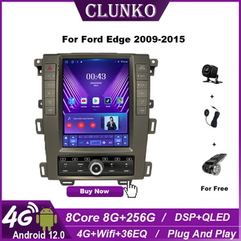 Clunko Для Ford Edge 2009-2015 Android Автомобильный Радиоприемник Стерео Экран Tesla Мультимедийный Плеер Carplay Auto 8G + 256G 4G Bluetooth