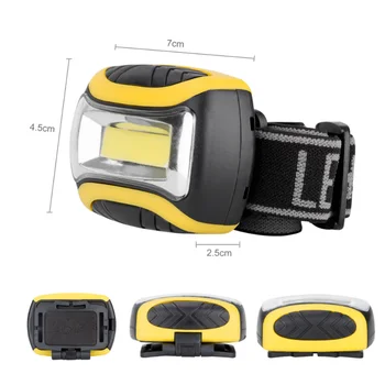 COB LED налобный фонарь, фронтальная фара, 4-режимный энергосберегающий фонарик Linterna для занятий спортом на открытом воздухе, кемпинга, рыбалки, использования AAA