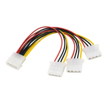 CY CYSM IDE 4-контактный разъем на 3 IDE-разъема Y-образный разветвитель удлинительный кабель питания 10 см