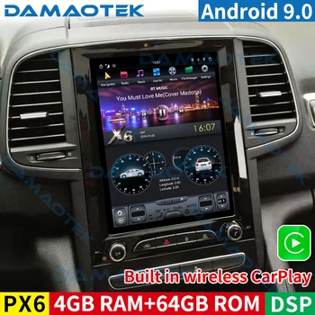 DamaoTek Android 9,0 10,4 “4 + 64 Автомобильный радионавигационный gps-плеер для Renault Koleos 2016 + megane 4 2017 + Головное устройство Auto Carplay