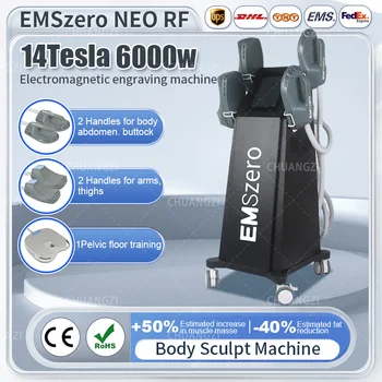 Dls-EmsZero Neo 14Tesla 6000 Вт Nova EMS HI-EMT Body Sculpt Muscle Machine Вес Электромагнитного Тренажера для похудения EMSzero