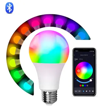 E27 LED RGB Лампа Прожекторная Лампа Переменного Тока 85-265 В Bombillas LED 5 Вт 10 Вт 15 Вт ИК Bluetooth Управление Led Smart RGBW Лампа Домашнего Декора Белый