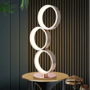 GG3155, Скандинавский светильник, роскошный светодиодный, простая современная гостиная, спальня, кабинет, креативный серебристо-белый круглый декоративный стол