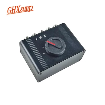 GHXAMP 3-полосный двухканальный переключатель источника звука Механический переключатель (вход сигнала не заземлен) (не требуется питание) Отсутствие помех