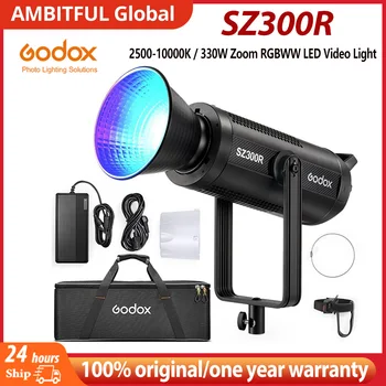 Godox SZ300R 330W Zoom RGBWW светодиодный Видеосветильник Bowens Mount для Аксессуаров Фотостудии Live 2500-10000K light body control