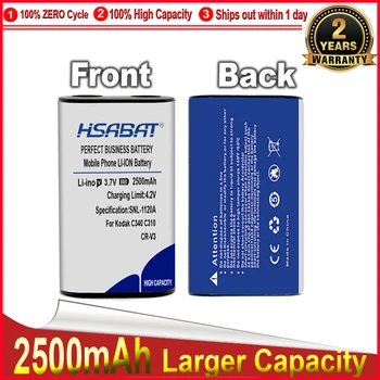 HSABAT 0 Цикл 2500 мАч CR-V3 CR V3 CRV3 Камера Батарея для Kodak C340 C310 C530 C875 C743 DX6340 C360 C433 D4104 Аккумулятор