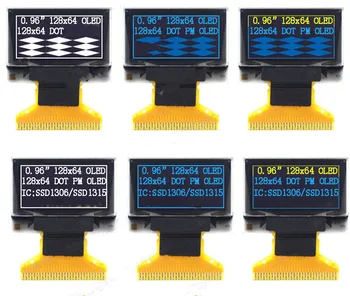 IPS 0,96 дюйма 30PIN SPI Белый/Синий /Желто-синий OLED-дисплей SSD1306 SSD1315 Drive IC 128 * 64 I2C /8-битный Параллельный интерфейс